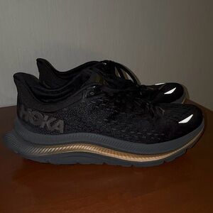 Hoka Black and Copper Athletic Shoes